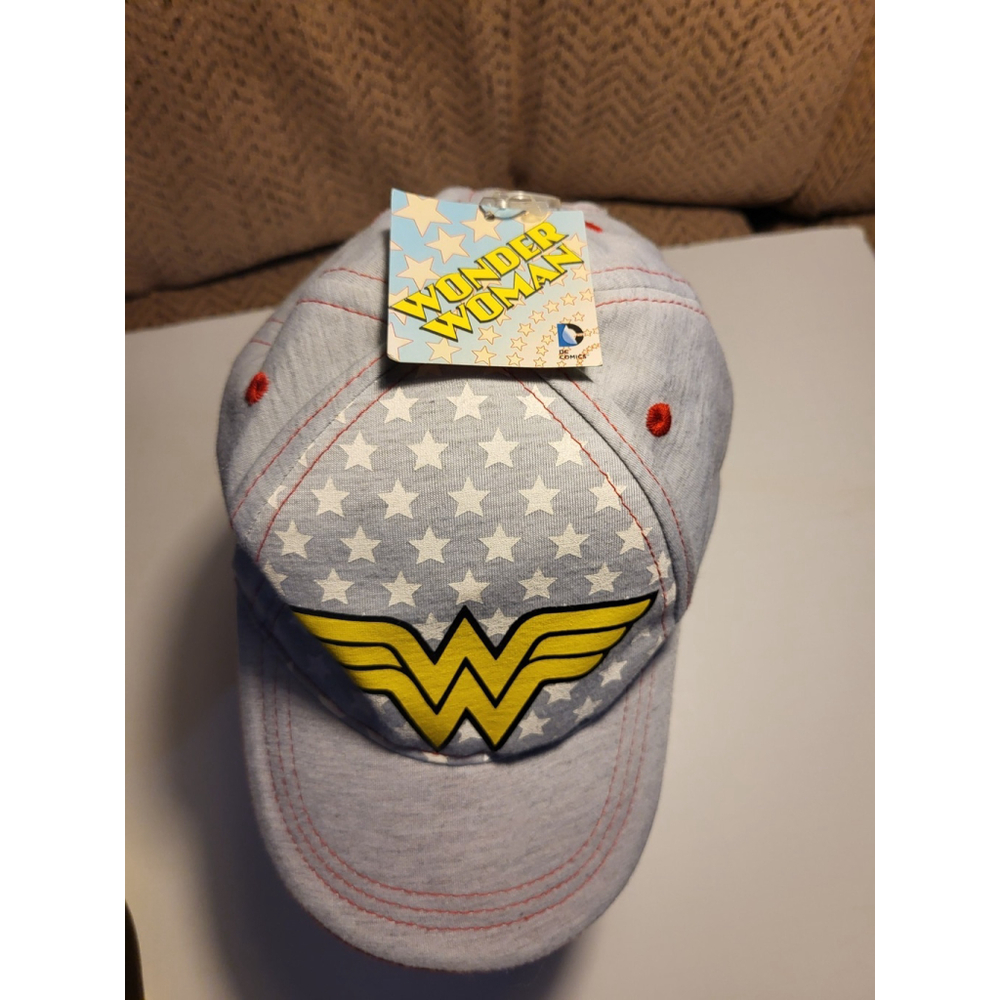 Wonder Woman Girls Gray, Star OSFM Baseball Cap Hat Berkshire Fashions DC COMICS